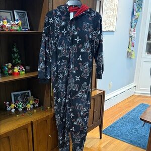 New Ninja Star Onesie pajama with Red Hood-youth XL